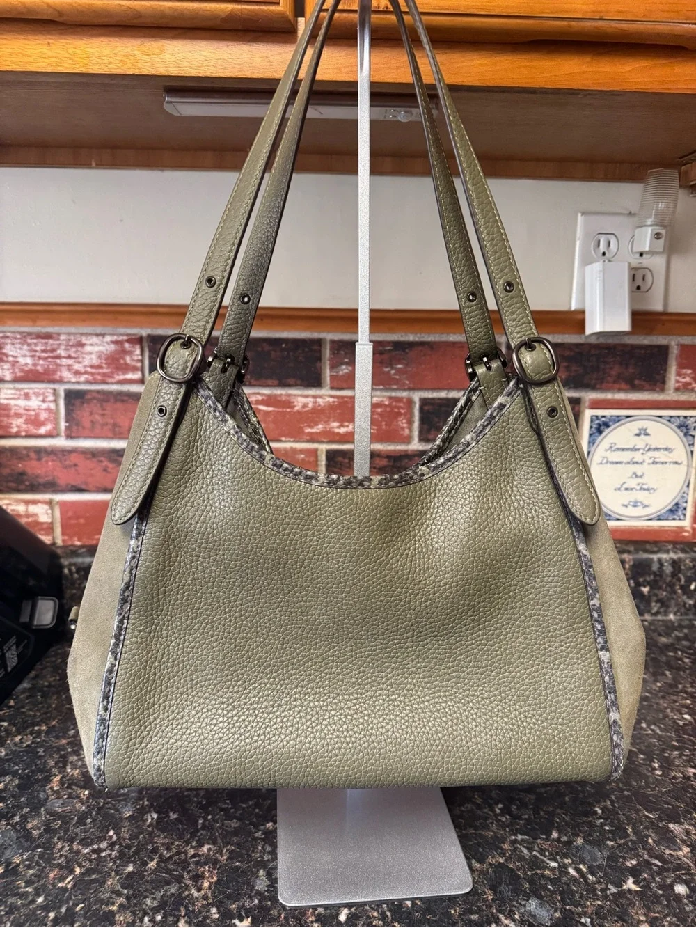 Coach Lori Shoulder Bag with Snakeskin Detail (Style C5266)